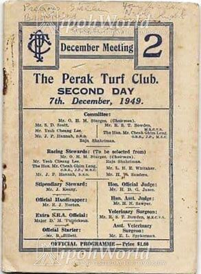 
        11115|
        Perak Turf Club Meeting Booklet